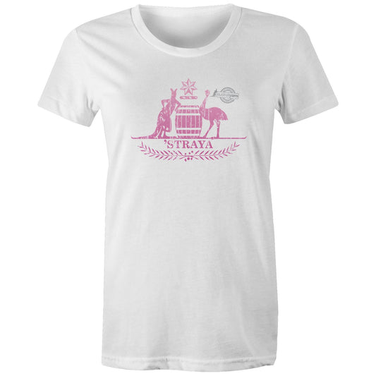 'STRAYA COA™ Womens pink blend Tee