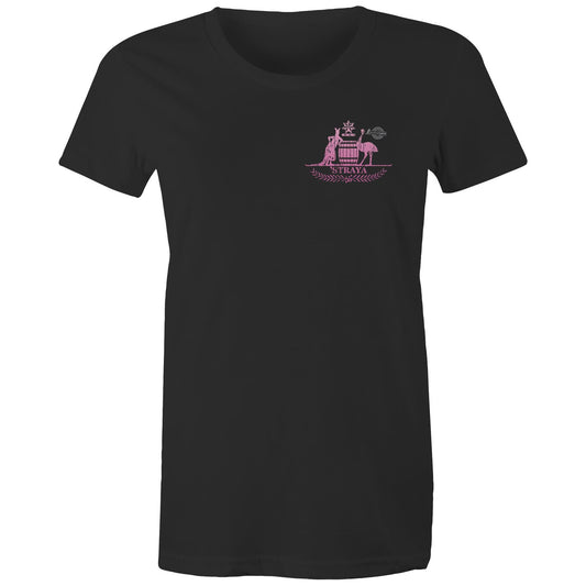 'Straya Pink breast print Womens Tee