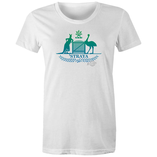 Shut the Gate CoA blue blend womens Tee